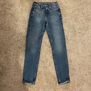 AE high rise straight leg jeans long inseam